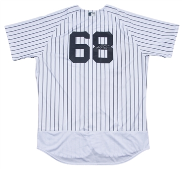 2017 Dellin Betances Game Used & Signed New York Yankees Home Jersey Used on 9/3/17 (MLB Authenticated & Steiner)